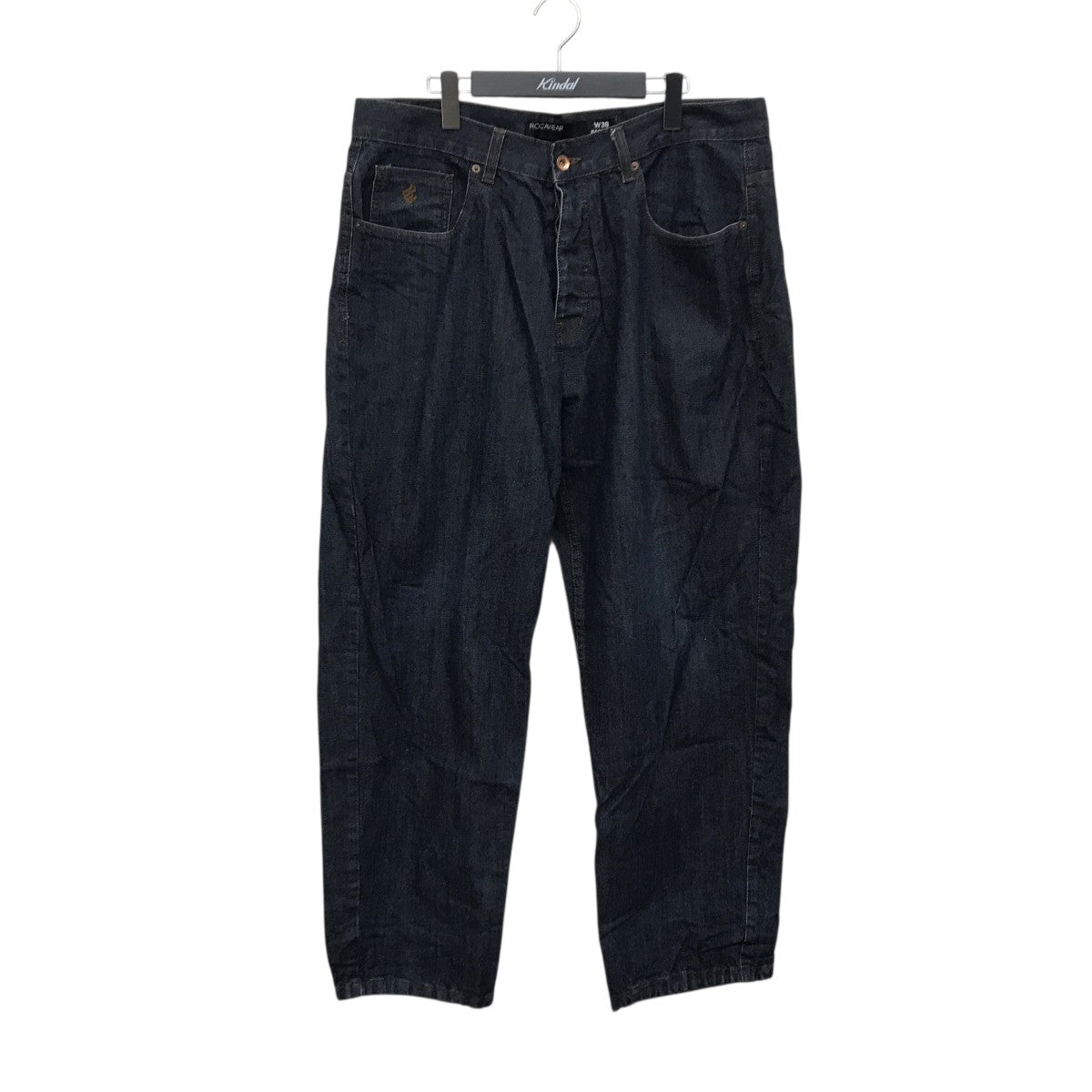 ROCAWEAR BAGGY FIT W42 刺繍 極太 B系 ダークデニム ROCA WEAR(ロカウェア) BAGGY FITデニムパンツ インディゴ サイズ 38