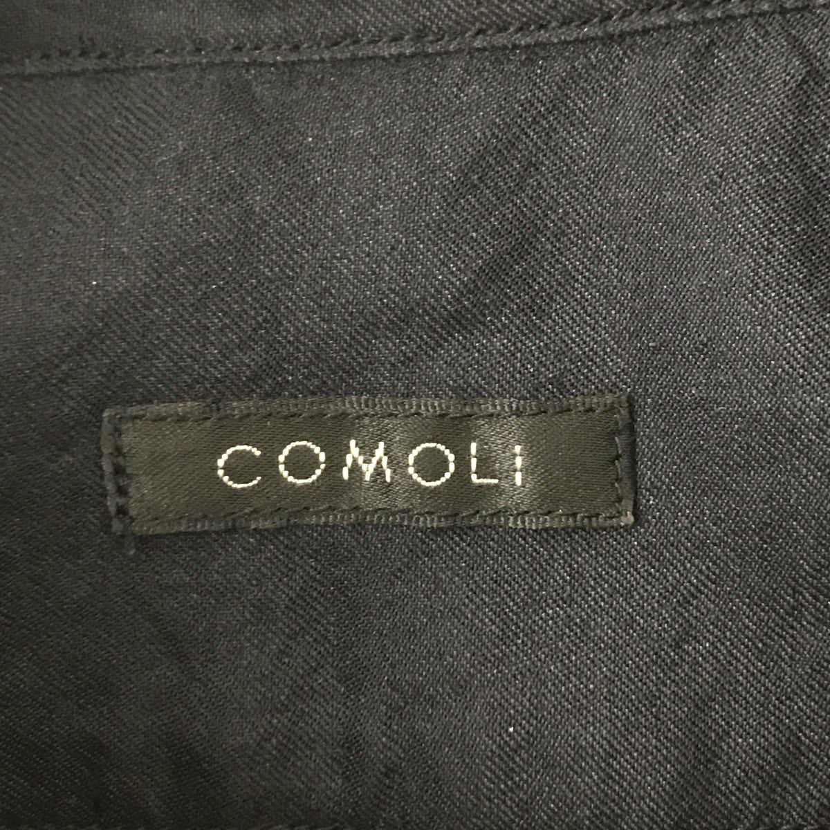 COMOLI ウールシルク プルオーバーノーカラーシャツZ01-02009 古着・中古-3枚目のアイテム画像
