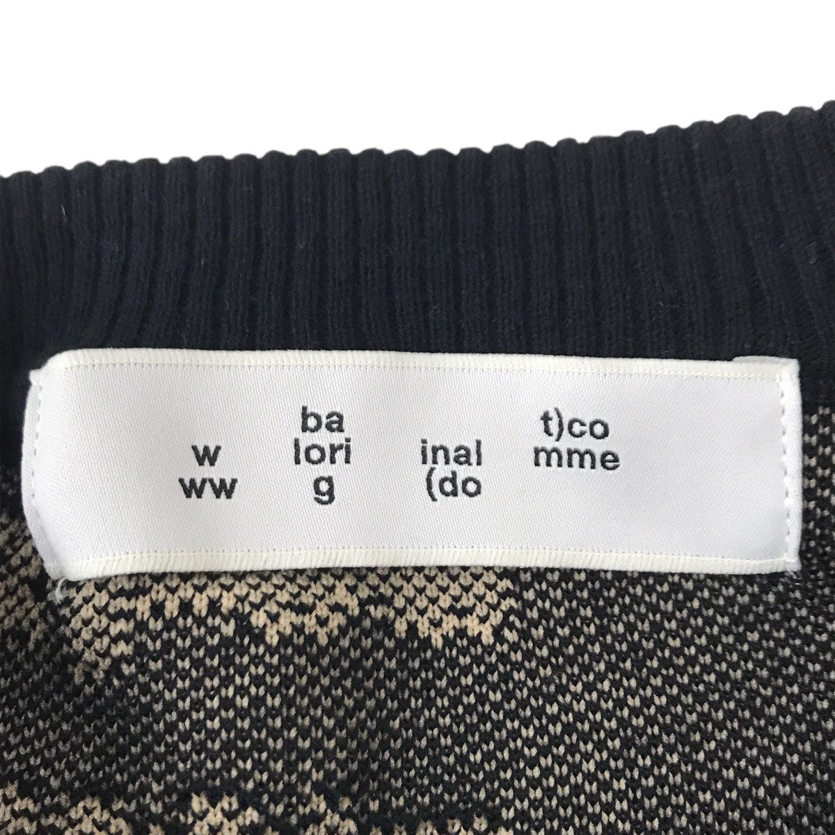 JACQUARD COTTON CREWNECK SWEATERセーターBAL-2096