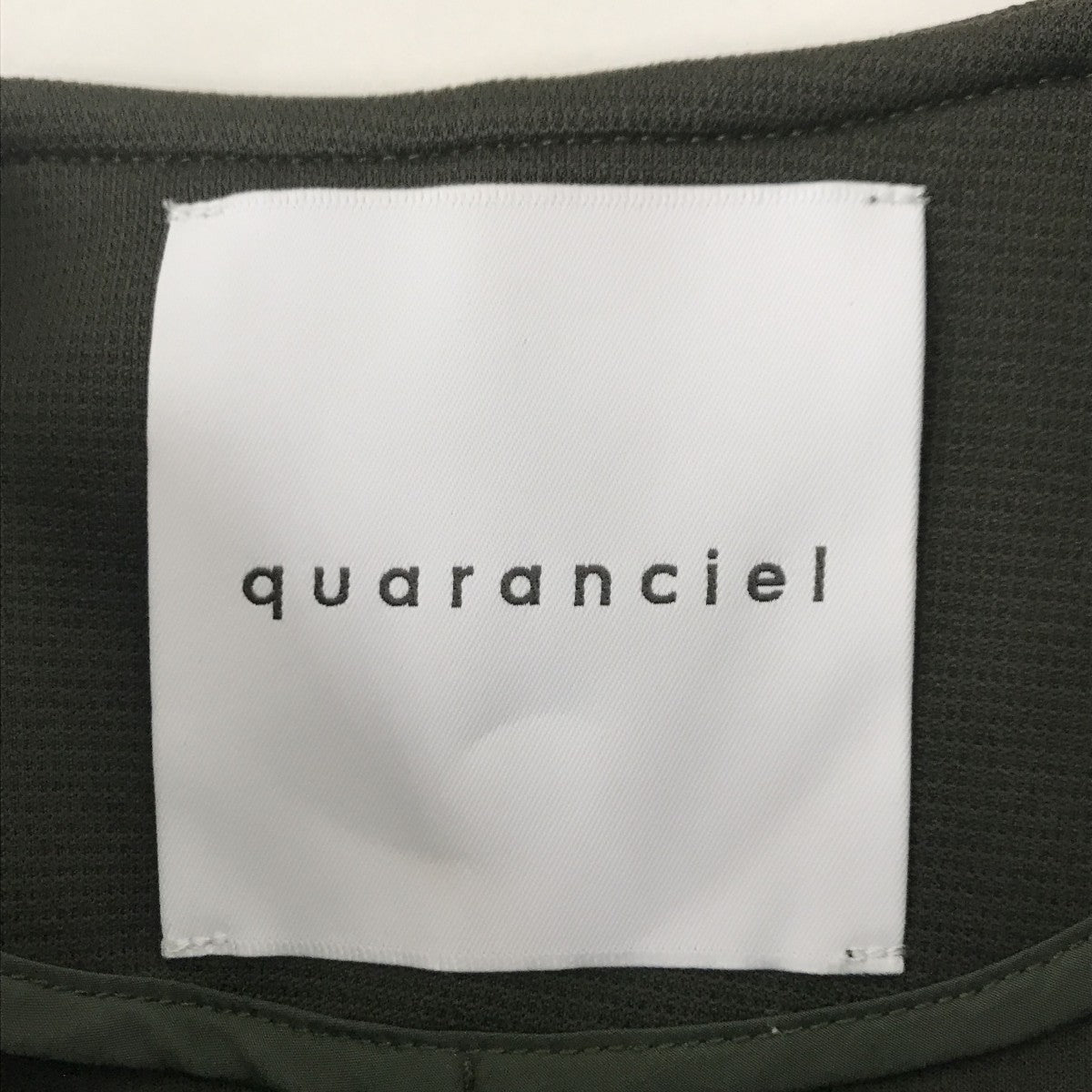 quaranciel ダブルジャージー ノーカラー コンパクトジャケット614-04-0003 古着・中古-3枚目のアイテム画像
