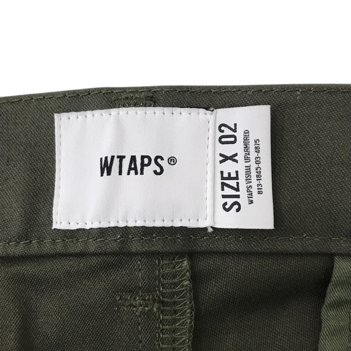 WTAPS TROUSERS COTTON． BACKSATIN OLIVE DRABパンツ252CWDT-PTM06 古着・中古-4枚目のアイテム画像
