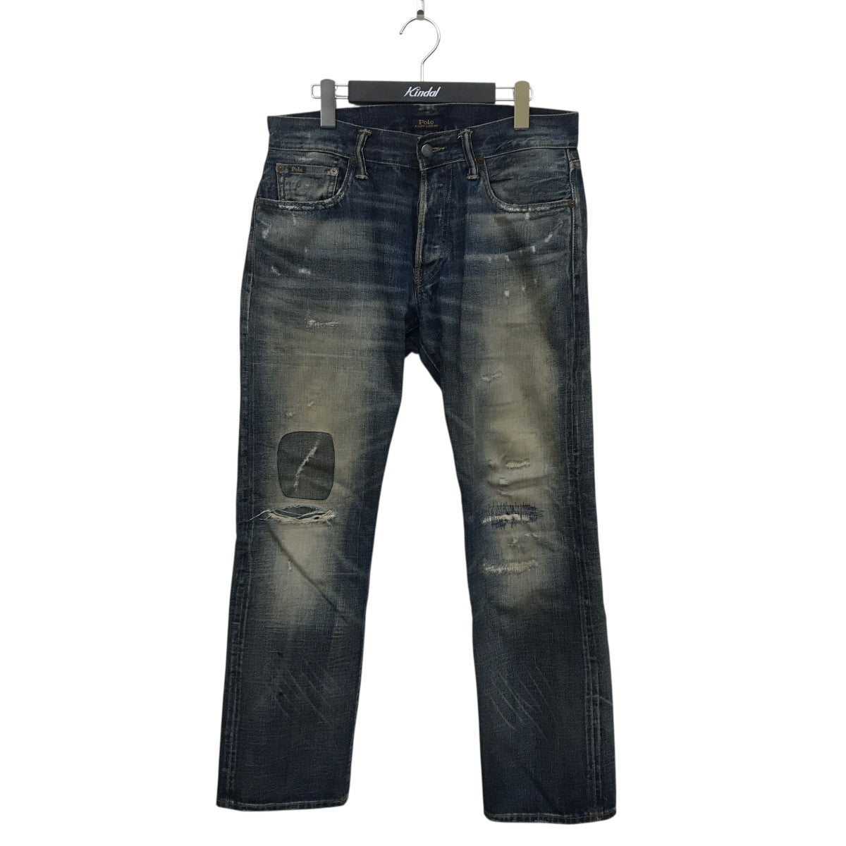 POLO RALPH LAUREN ダメージ＆パッチワーク加工デニムパンツ710833143001 古着・中古-1枚目のアイテム画像