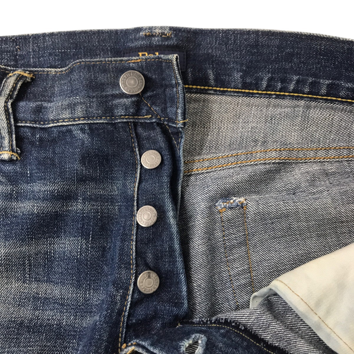 POLO RALPH LAUREN ダメージ＆パッチワーク加工デニムパンツ710833143001 古着・中古-3枚目のアイテム画像