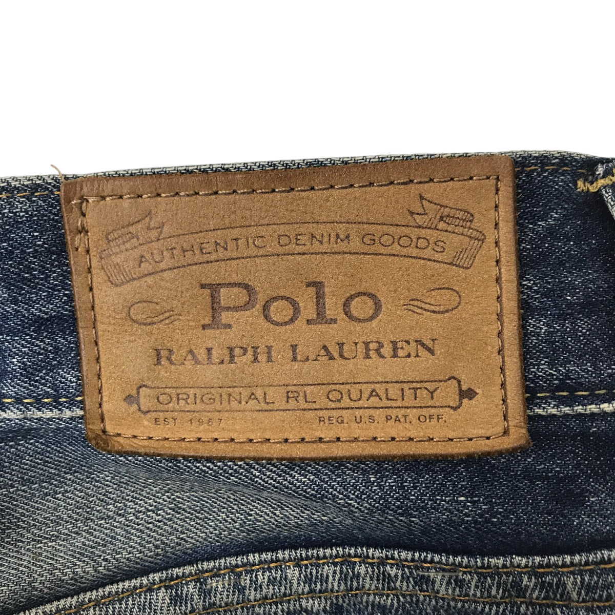 POLO RALPH LAUREN ダメージ＆パッチワーク加工デニムパンツ710833143001 古着・中古-8枚目のアイテム画像