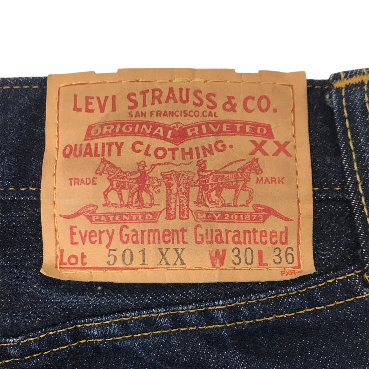 LEVI’S 501XX 90s USA製 バレンシア工場 赤耳 ボタン裏555デニムパンツ501 0004 古着・中古-4枚目のアイテム画像