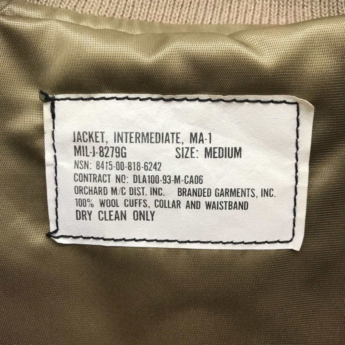 MA-1ジャケット8415-00-818-6242