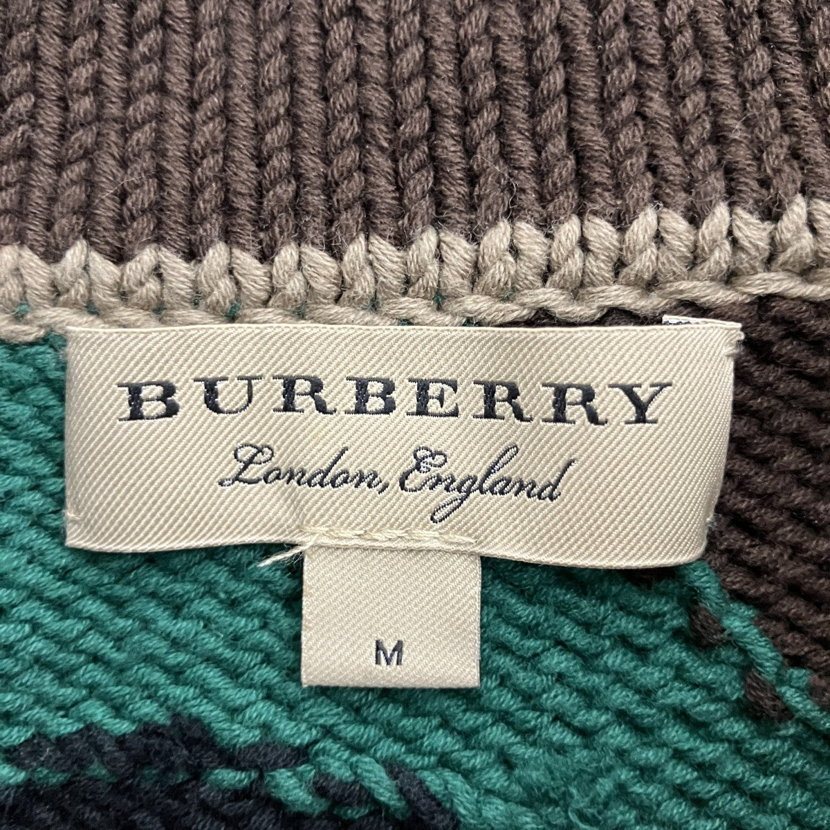 BURBERRY カモフラージュ柄Vネックニット8003566 古着・中古-3枚目のアイテム画像
