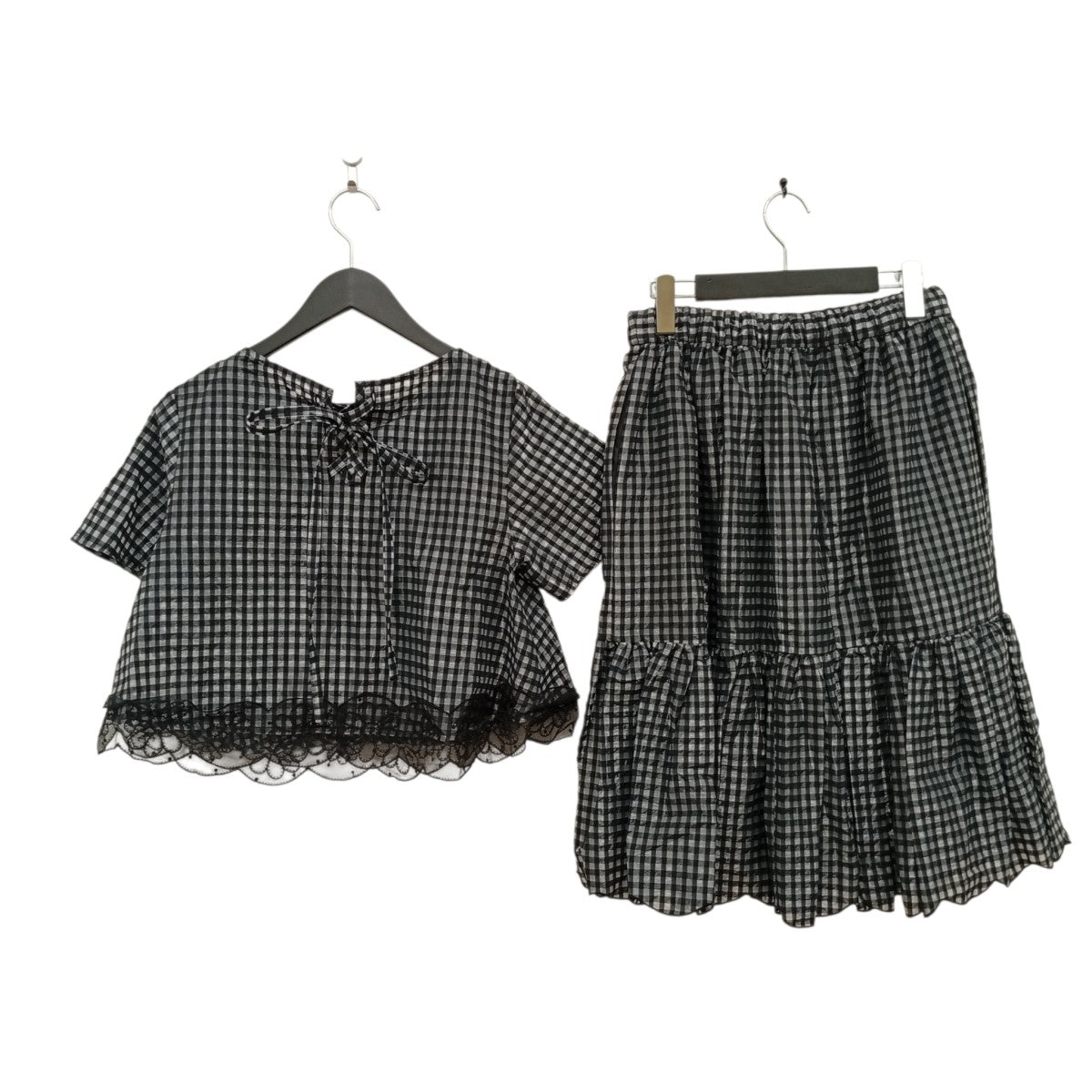 rosy monster ギンガムチェックセットアップ 古着・中古-2枚目のアイテム画像