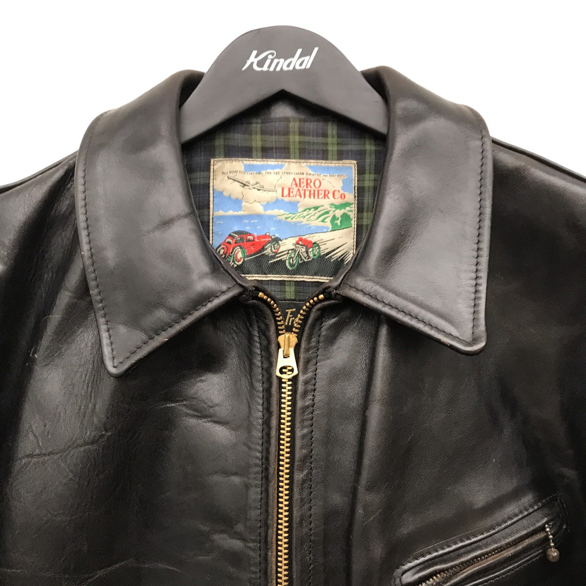 Aero LEATHER(エアロレザー) HALFBELT ホースハイドシングルライダース