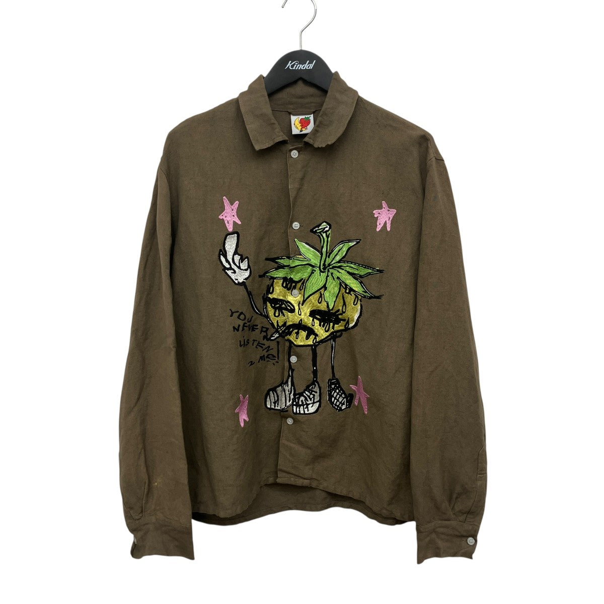 sky high farm SMOKE STRAWBABIES EMBROIDERED SHIRT長袖シャツSHF07-B002-B022 古着・中古-1枚目のアイテム画像