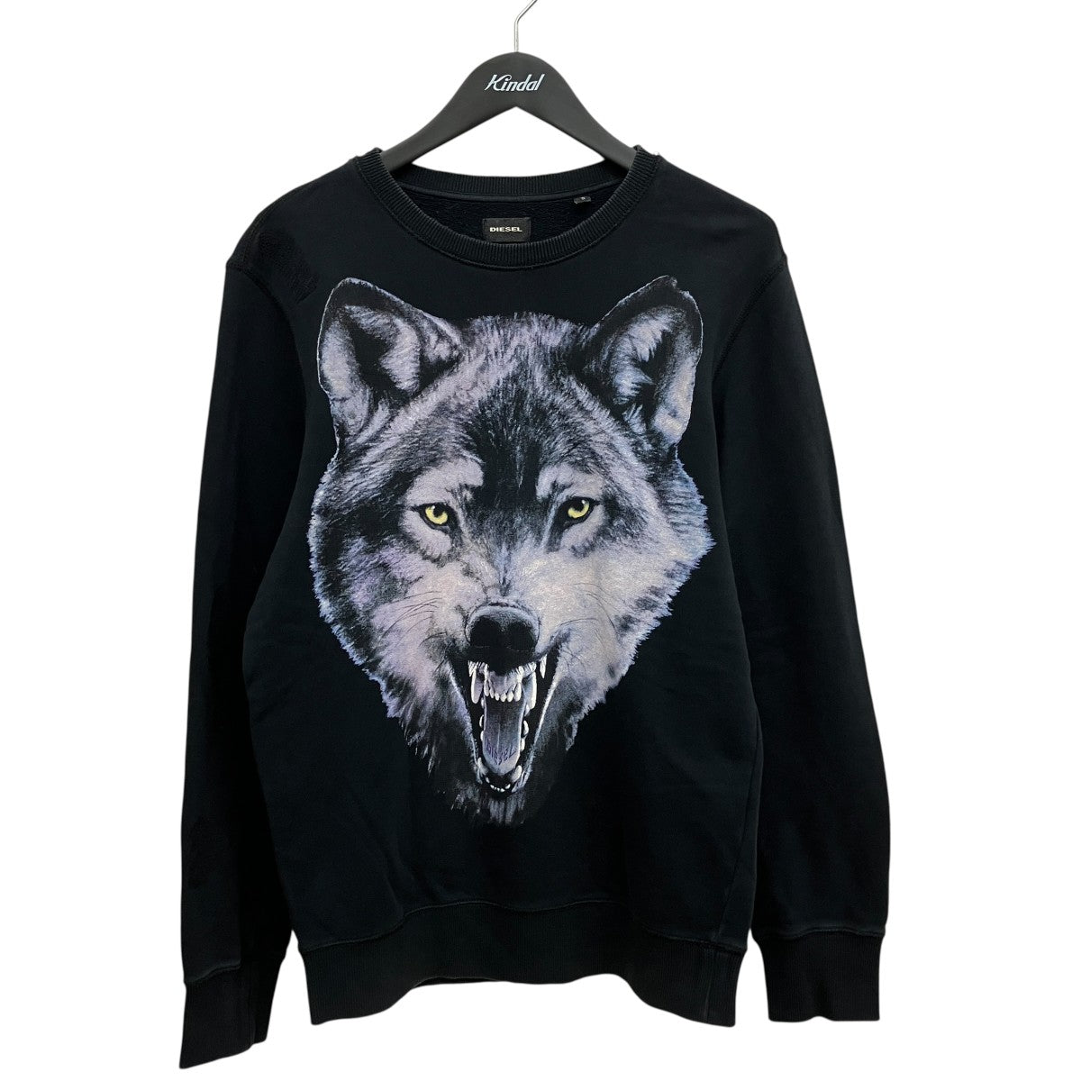 DIESEL ウルフ ダメージ加工トレーナー 古着・中古-1枚目のアイテム画像