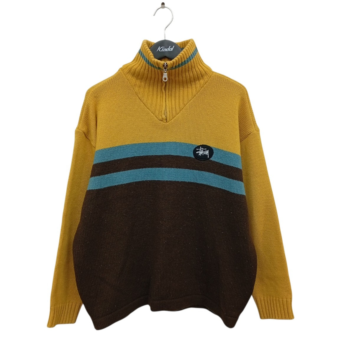 OLD STUSSYハーフジップニット