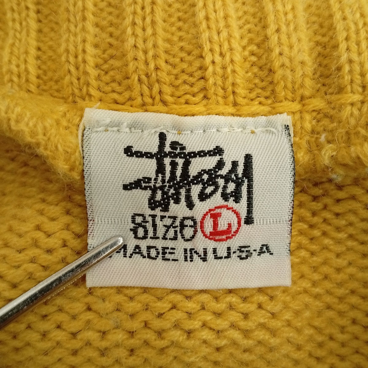 OLD STUSSYハーフジップニット