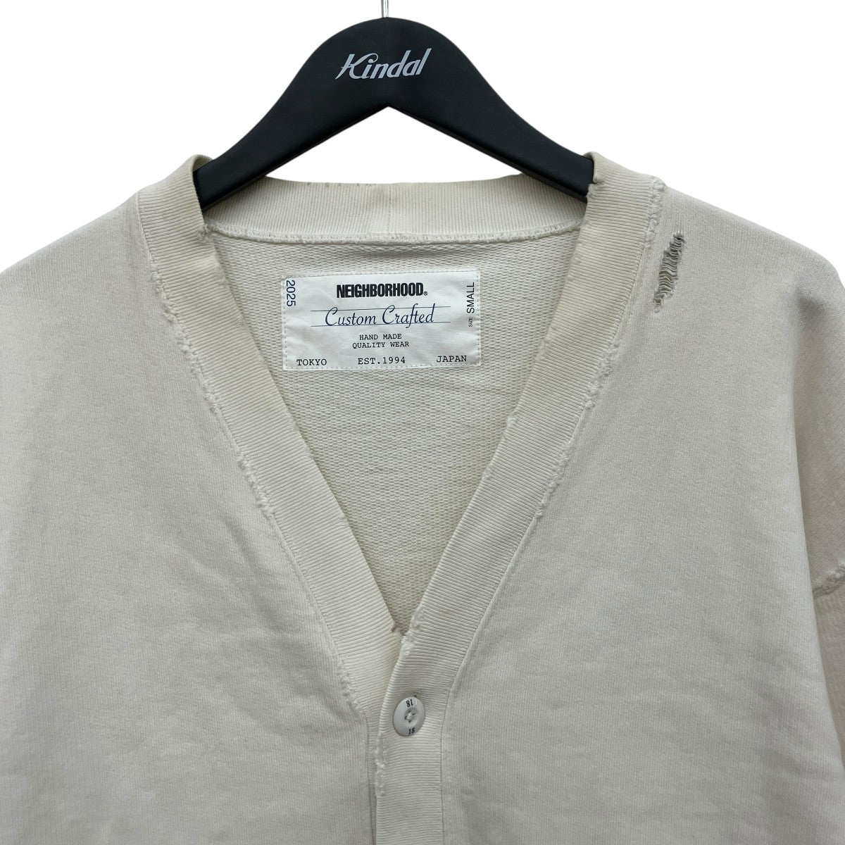 NEIGHBORHOOD SAVAGE SWEAT CARDIGAN LSダメージフェード加工カーディガン251OKNH-CSM03 古着・中古-5枚目のアイテム画像