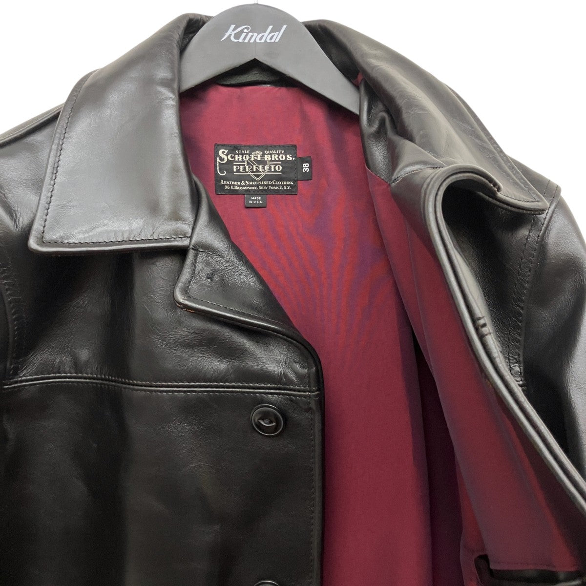 Schott 632US LEATHER CARCOATレザーコート7825950029 古着・中古-6枚目のアイテム画像
