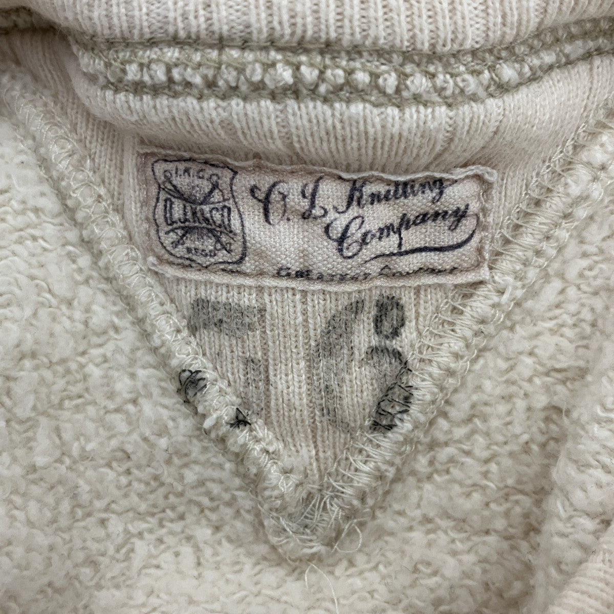 OLD JOE ＆ Co． ダメージ加工 後付けパーカー 古着・中古-3枚目のアイテム画像