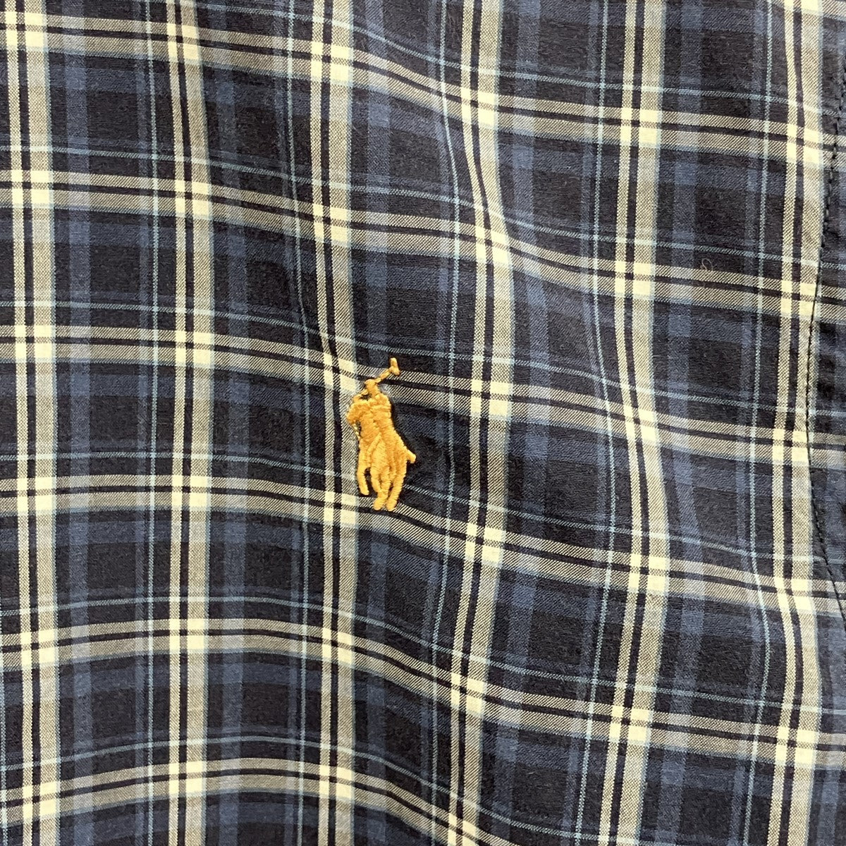 RALPH LAUREN(ラルフローレン) ワンポイントチェックシャツ ネイビー