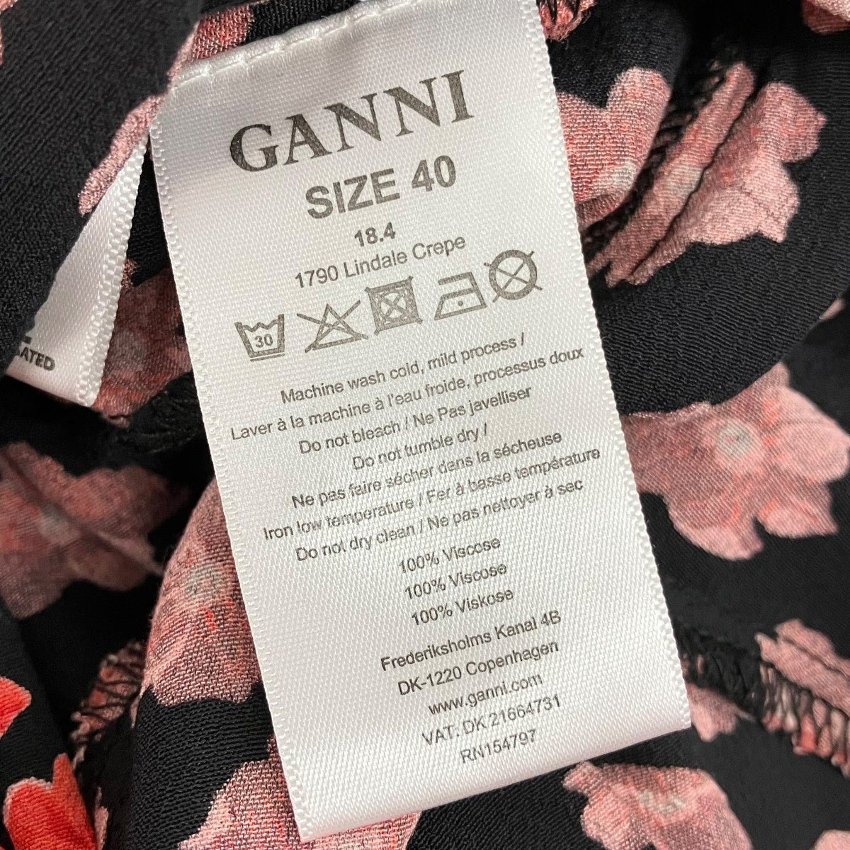 Ganni 花柄ワンピース 古着・中古-5枚目のアイテム画像