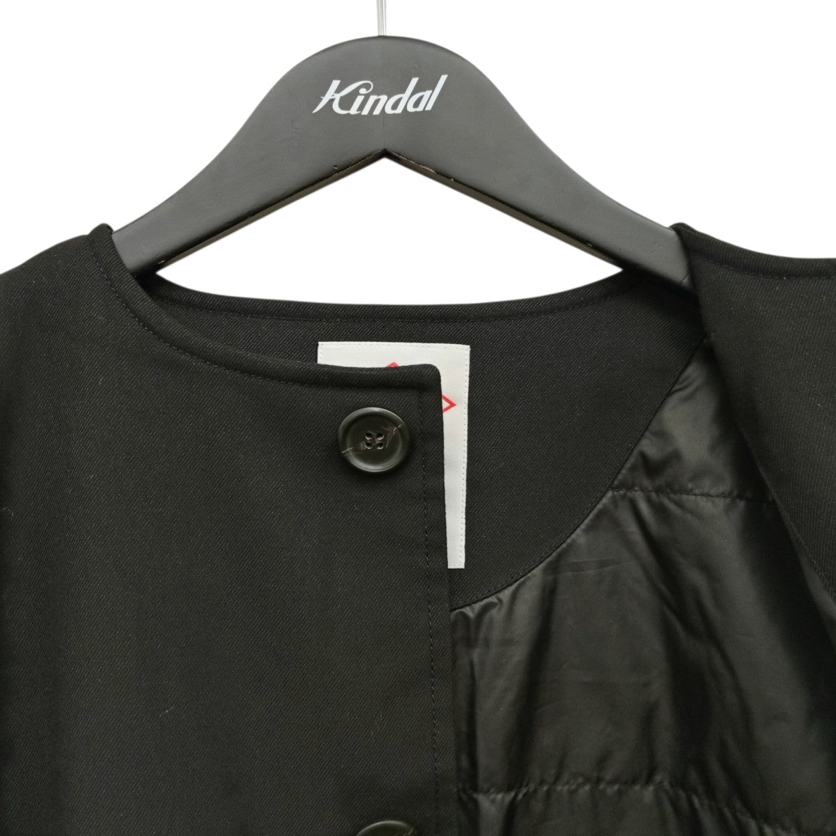25AWWOMEN’S WOOL LIKE INSULATION COLLARLESS WIDE JACKETジャケットTY52-119-02
