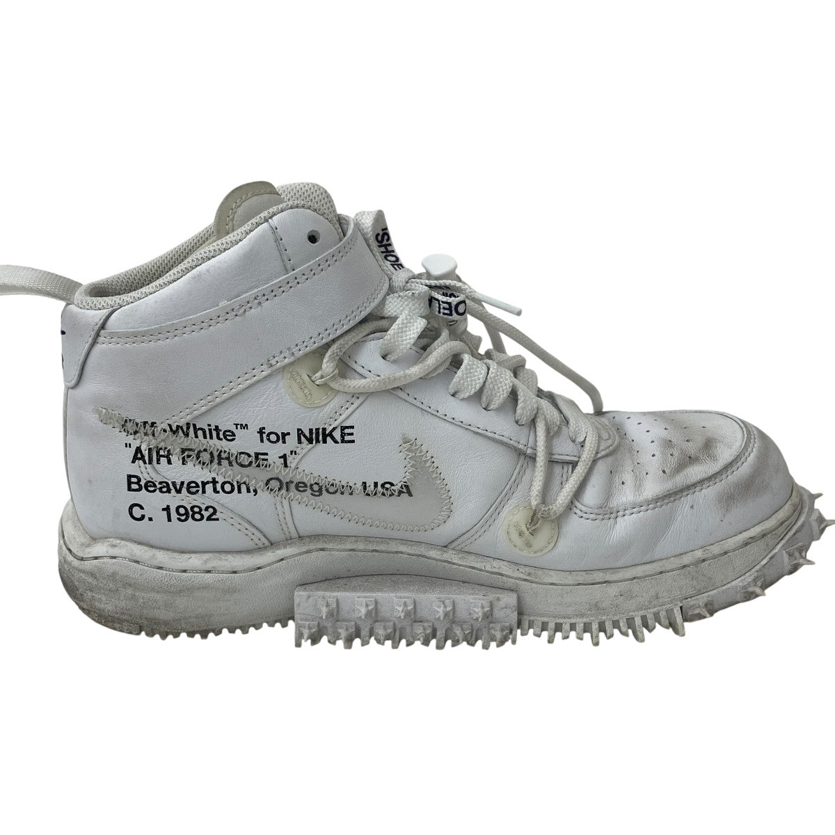 NIKE×OFFWHITE AIR FORCE 1 MID SP LTHR GRAFFITIハイカットスニーカー