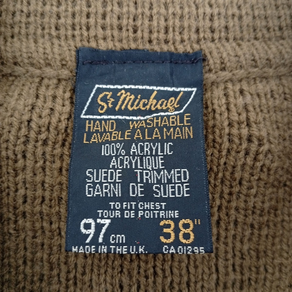 St Michael ニットポロシャツジャケット 古着・中古-3枚目のアイテム画像