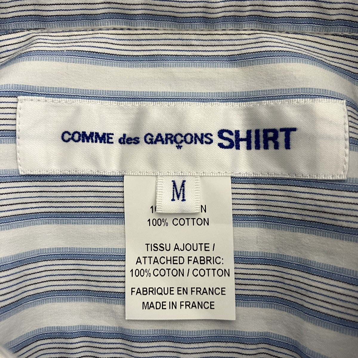 COMME des GARCONS SHIRT Brett WestfallストロベリーストライプシャツFK-B001 古着・中古-3枚目のアイテム画像