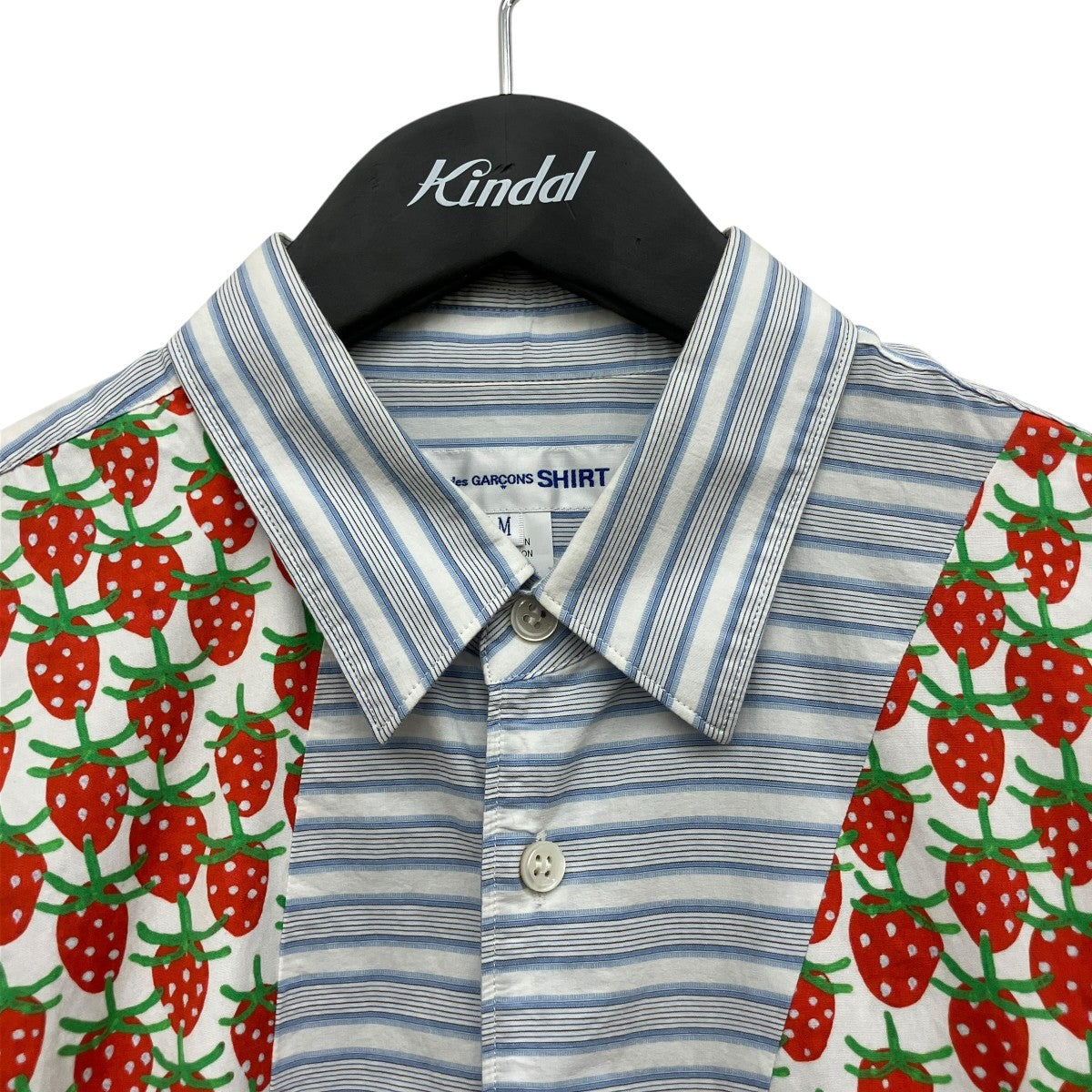 COMME des GARCONS SHIRT Brett WestfallストロベリーストライプシャツFK-B001 古着・中古-4枚目のアイテム画像