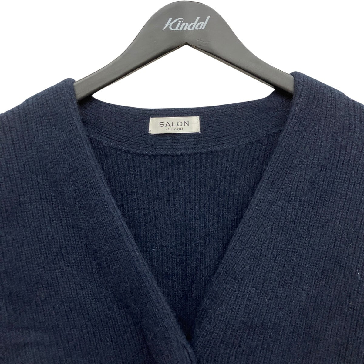SALON adam et rope’ フォックスウール片畦ニットカーディガンSHK32600 古着・中古-3枚目のアイテム画像