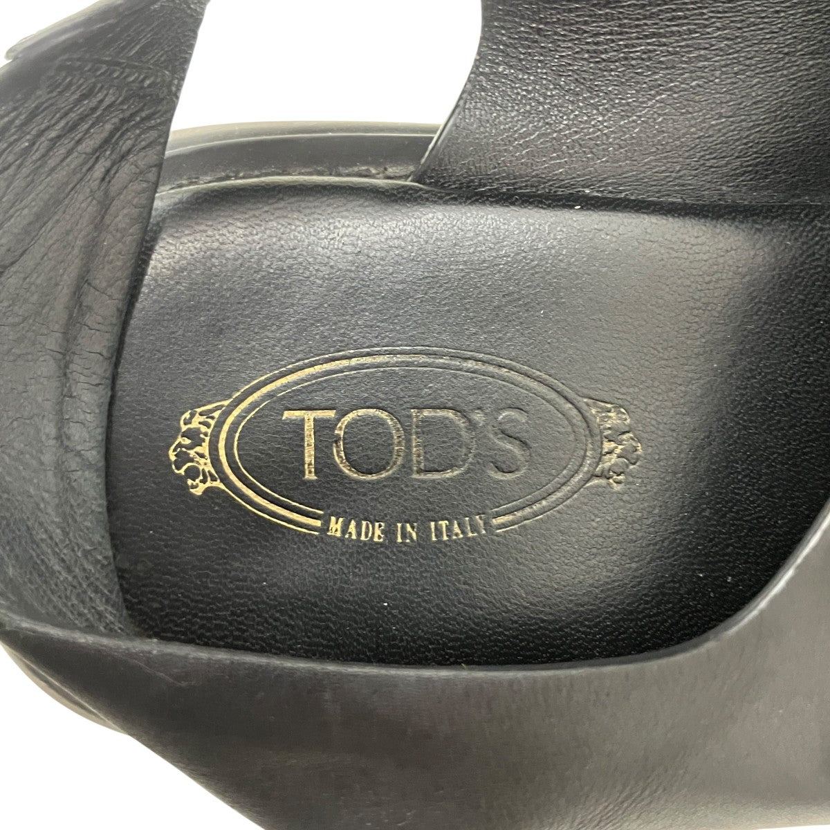 TOD'S(トッズ) ダブルレザーサンダル ブラック サイズ 36 1/2｜【公式
