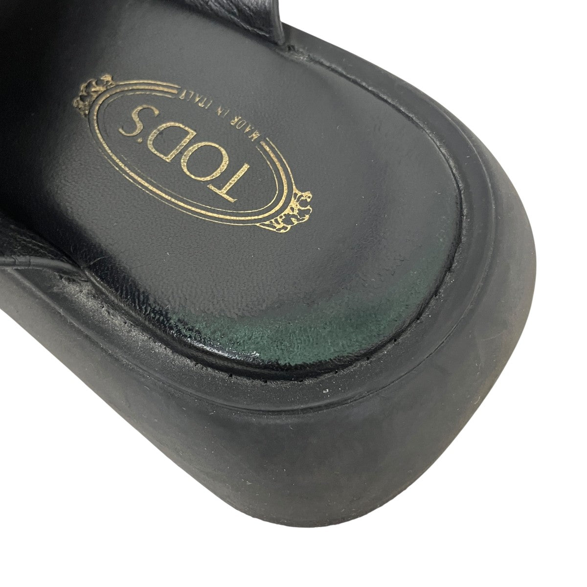 TOD'S(トッズ) ダブルレザーサンダル ブラック サイズ 36 1/2｜【公式