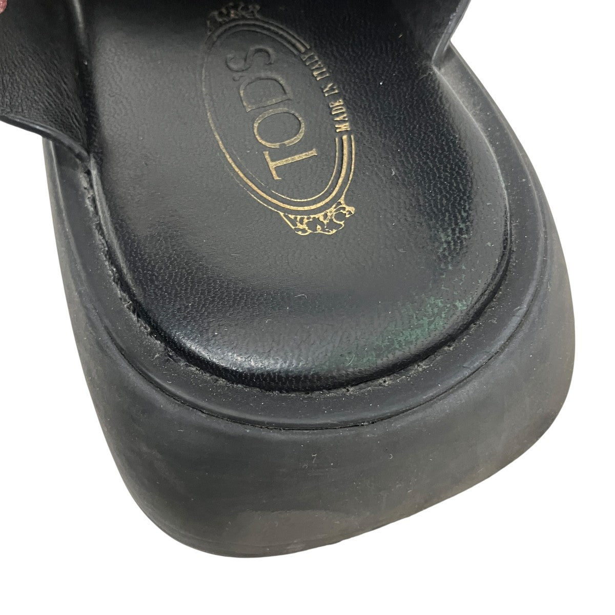 TOD'S(トッズ) ダブルレザーサンダル ブラック サイズ 36 1/2｜【公式