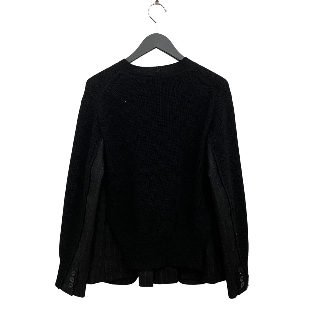 sacai Chalk Stripe Knit Pullover切替ニット24-07421 古着・中古-2枚目のアイテム画像