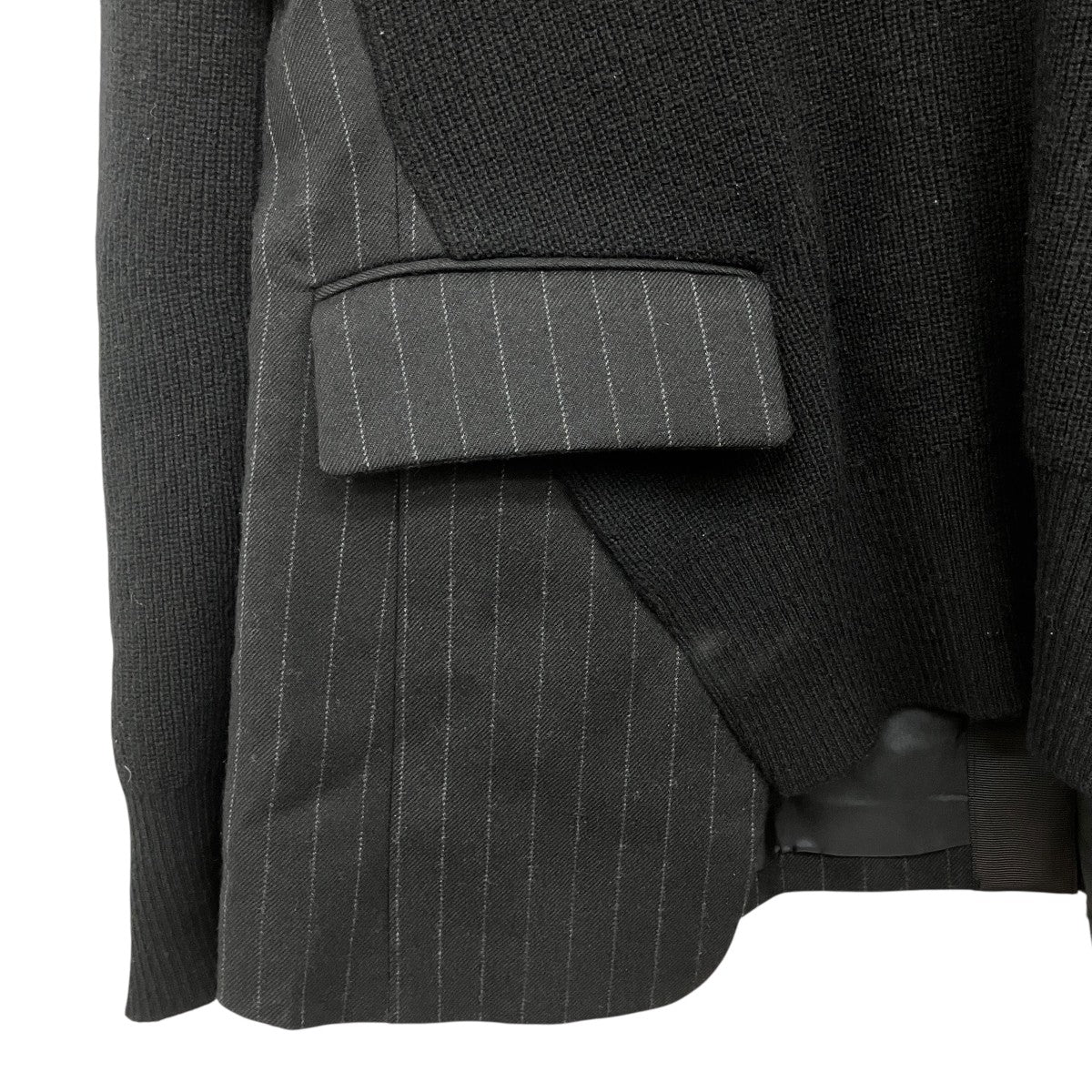 sacai Chalk Stripe Knit Pullover切替ニット24-07421 古着・中古-6枚目のアイテム画像