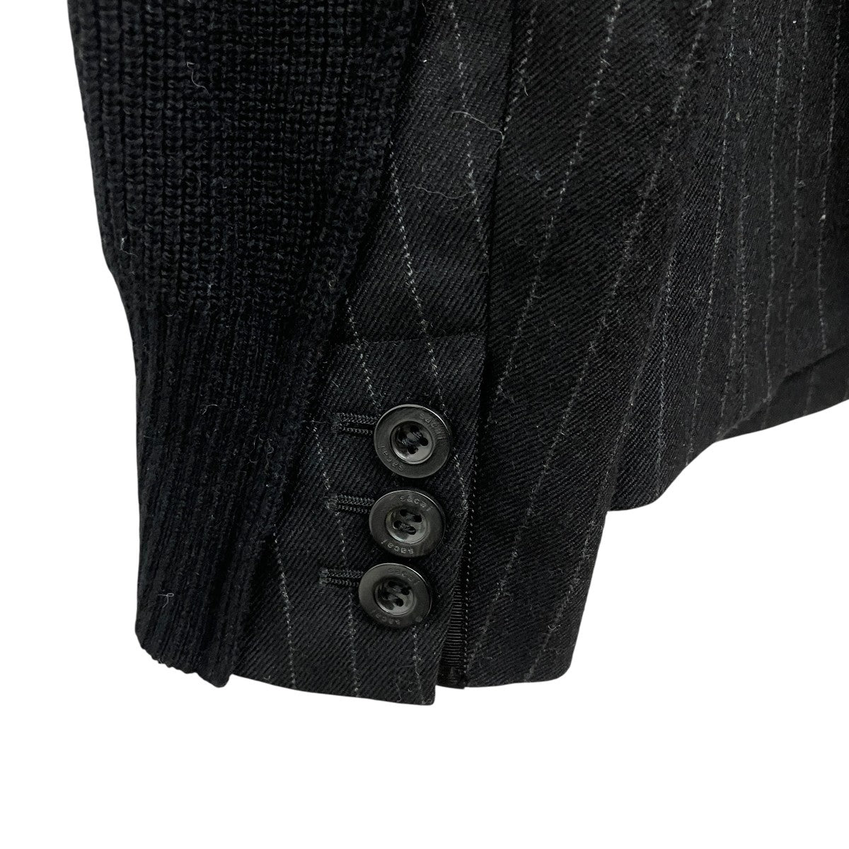 sacai Chalk Stripe Knit Pullover切替ニット24-07421 古着・中古-9枚目のアイテム画像