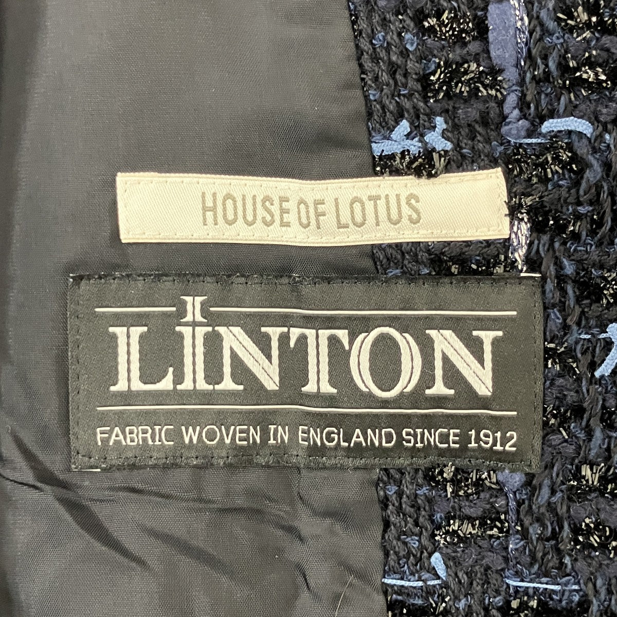 HOUSE OF LOTUS LINTON Vカラーバレルツイードコート30242010210 古着・中古-3枚目のアイテム画像
