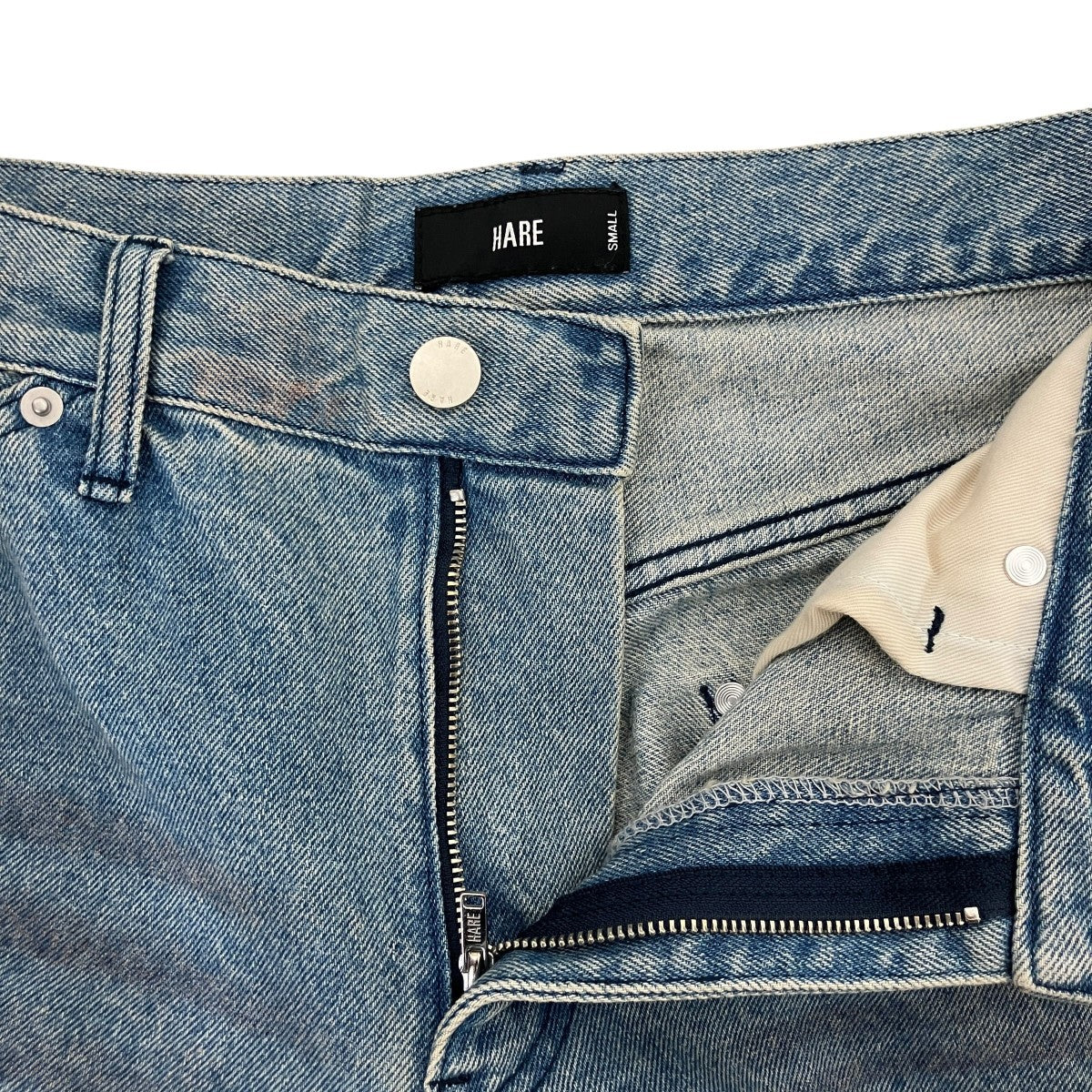 HARE ダメージ加工コーティングデニムパンツHA010179TO 古着・中古-3枚目のアイテム画像
