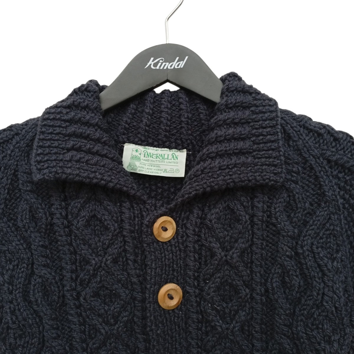 INVERALLAN 3Aアランニットカーディガン 古着・中古-4枚目のアイテム画像