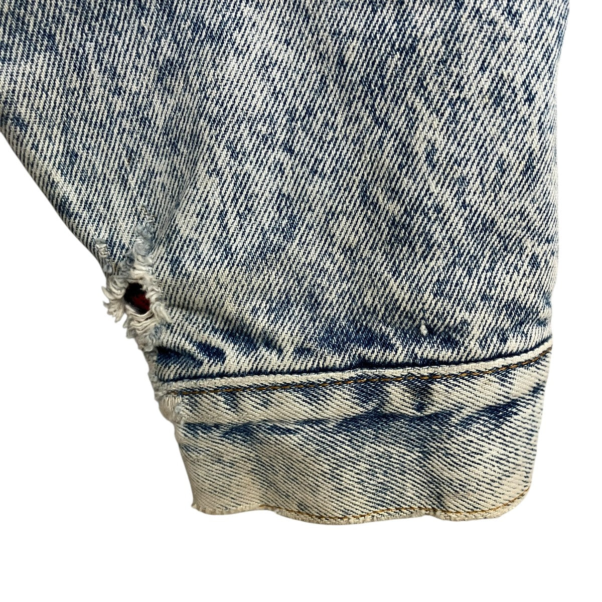 LEVI’S Chemical Wash Flannel Lined Denim Jacketデニムジャケット70147-9319 古着・中古-4枚目のアイテム画像