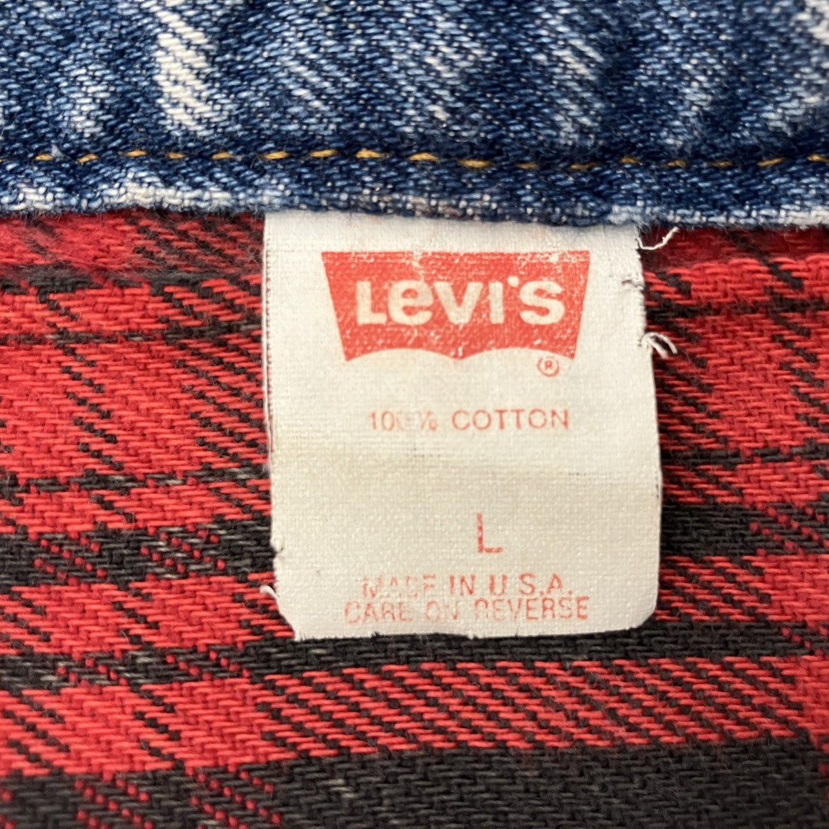 LEVI’S Chemical Wash Flannel Lined Denim Jacketデニムジャケット70147-9319 古着・中古-5枚目のアイテム画像