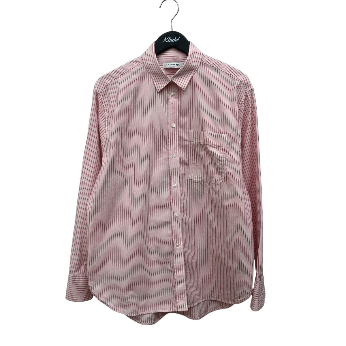 LACOSTE 25SSオーバーサイズストライプシャツCF0215 古着・中古-1枚目のアイテム画像