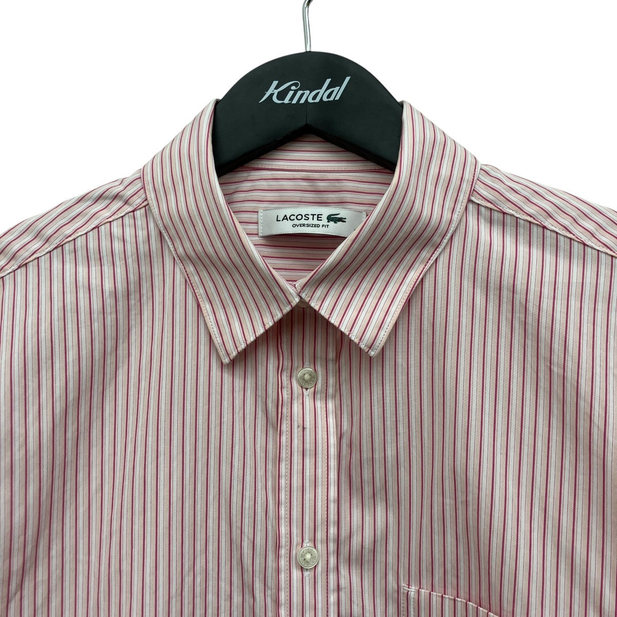 LACOSTE 25SSオーバーサイズストライプシャツCF0215 古着・中古-5枚目のアイテム画像