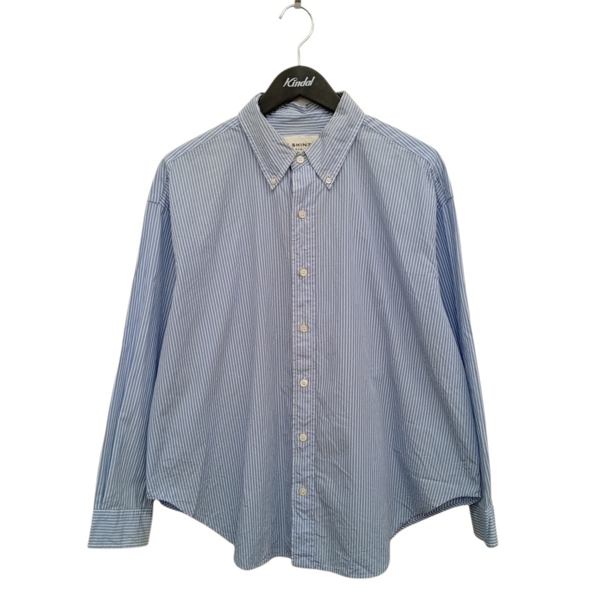 THE SHINZONE Bshop別注 STRIPE DADDY SHIRT WOMEN 24SMSBL07 ストライプ 長袖シャツ ブルー ホワイト レディース シンゾーン【中古】6-0222M∞ THE SHINZONE（ザ シンゾーン）の「THE SHINZONE |〈別注〉STRIPE