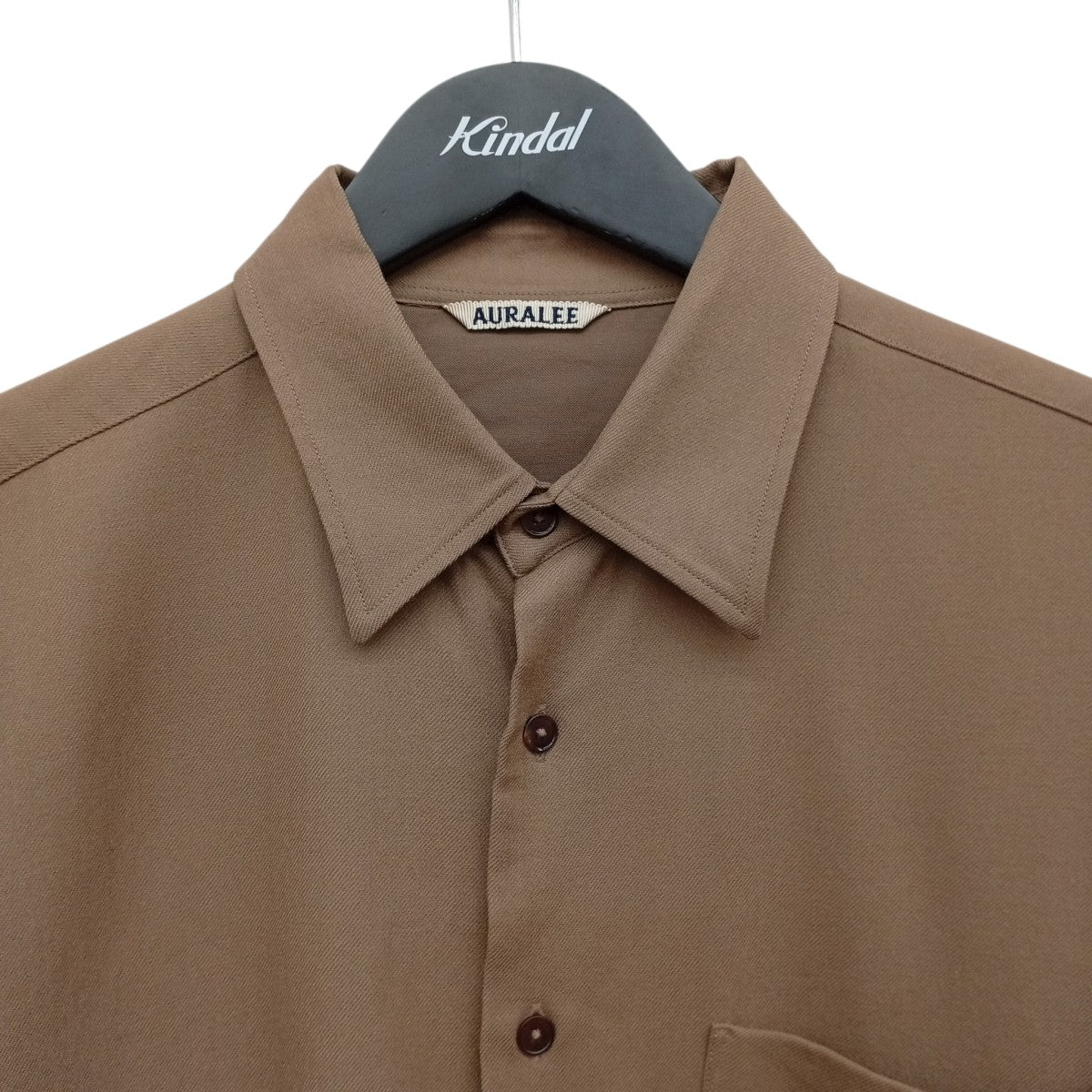 AURALEE SUPER LIGHT WOOL SHIRTSブラウスA21AS01OS 古着・中古-5枚目のアイテム画像