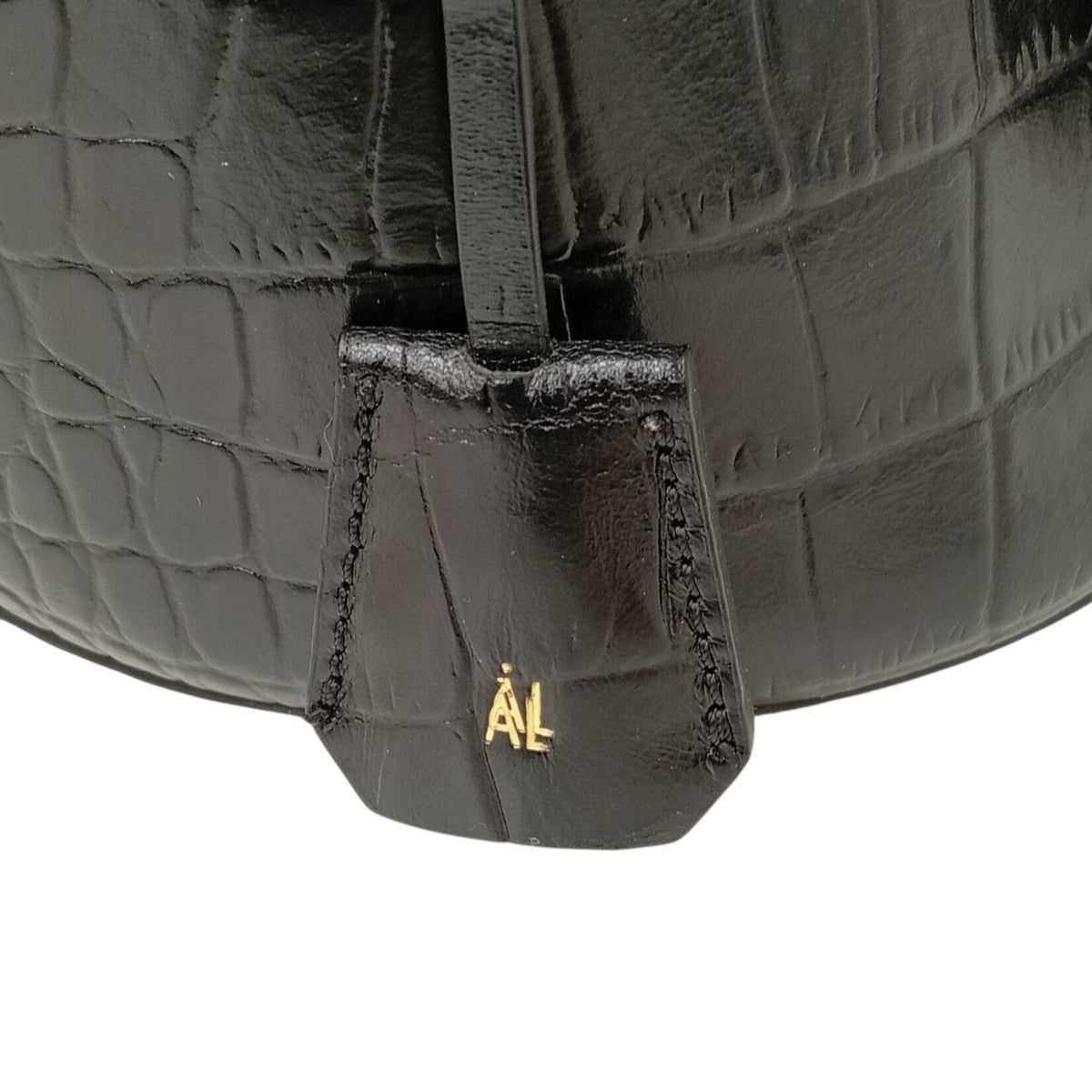 MARY AL TERNA クロコ型押しレザーバケットバッグ2WAYバッグ 古着・中古-6枚目のアイテム画像