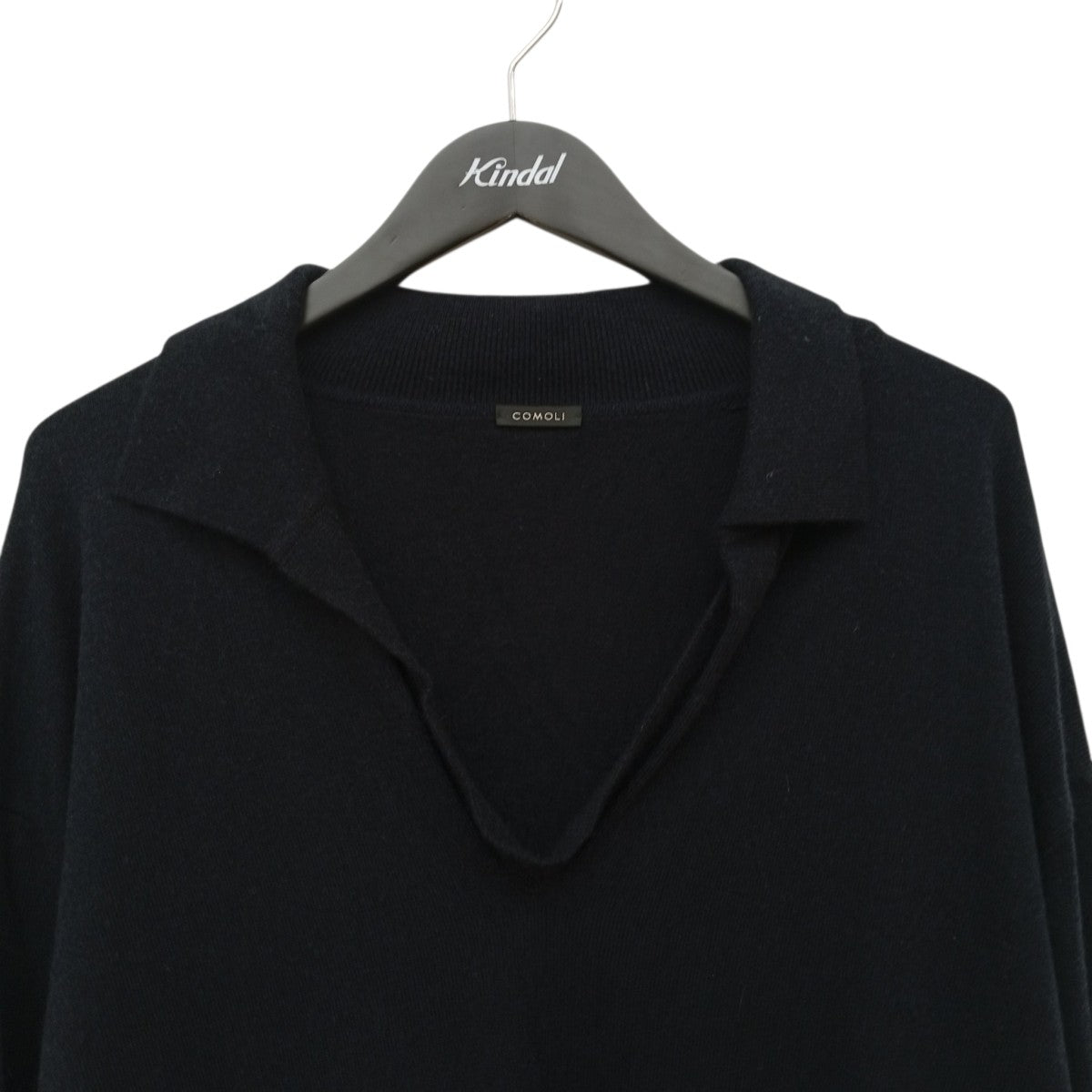 カシミヤ スキッパーニットスキッパーニットポロシャツA03-06011