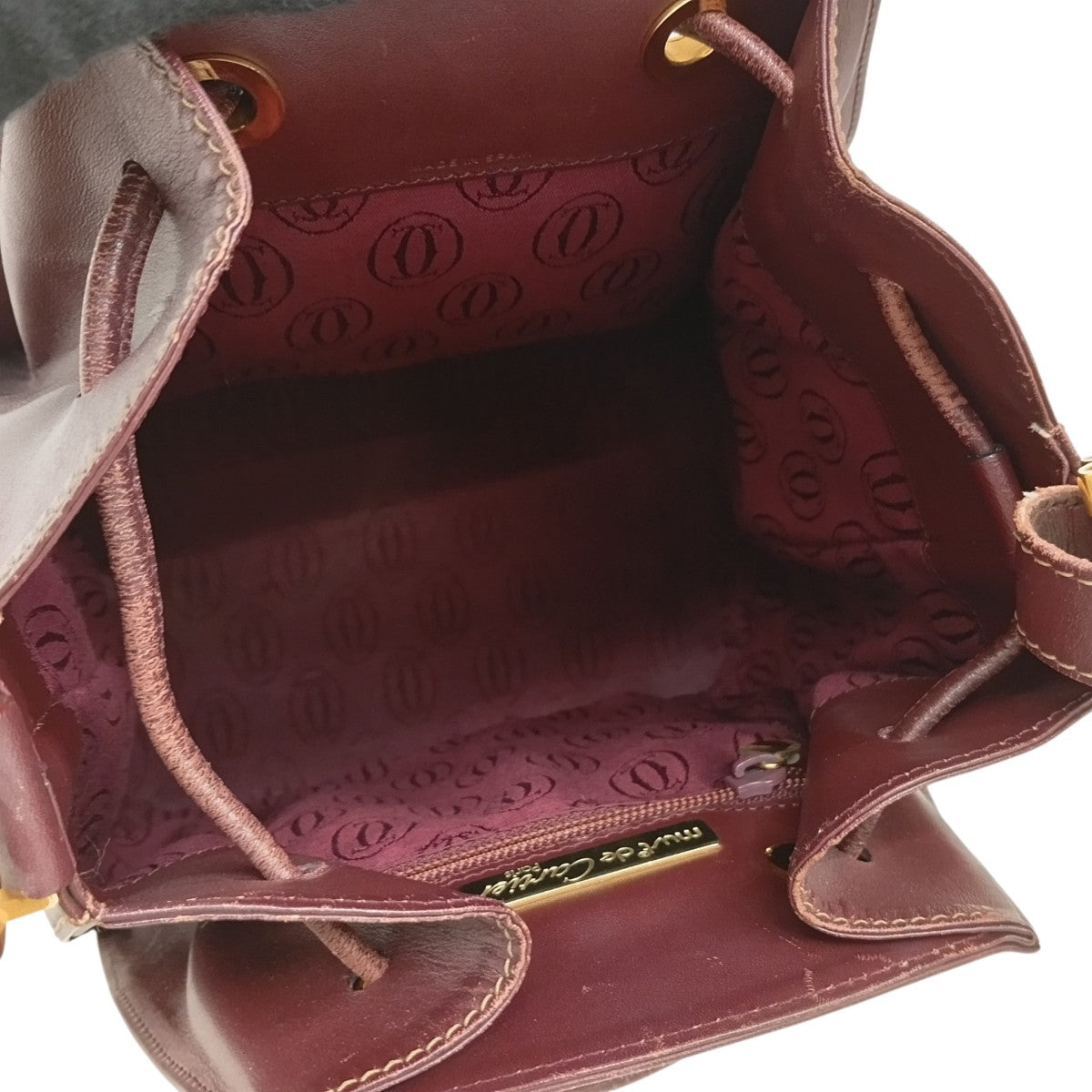 Cartier(カルティエ) マストライン巾着ショルダーバッグ ボルドー