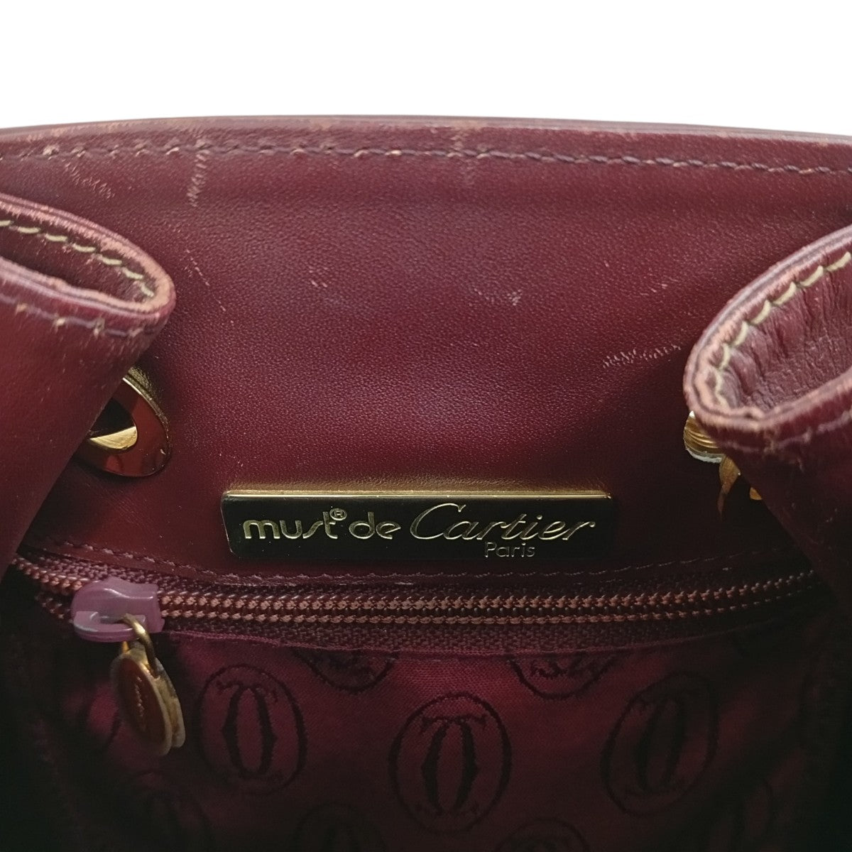 Cartier(カルティエ) マストライン巾着ショルダーバッグ ボルドー Cartier(カルティエ) マストライン巾着ショルダーバッグ ボルドー