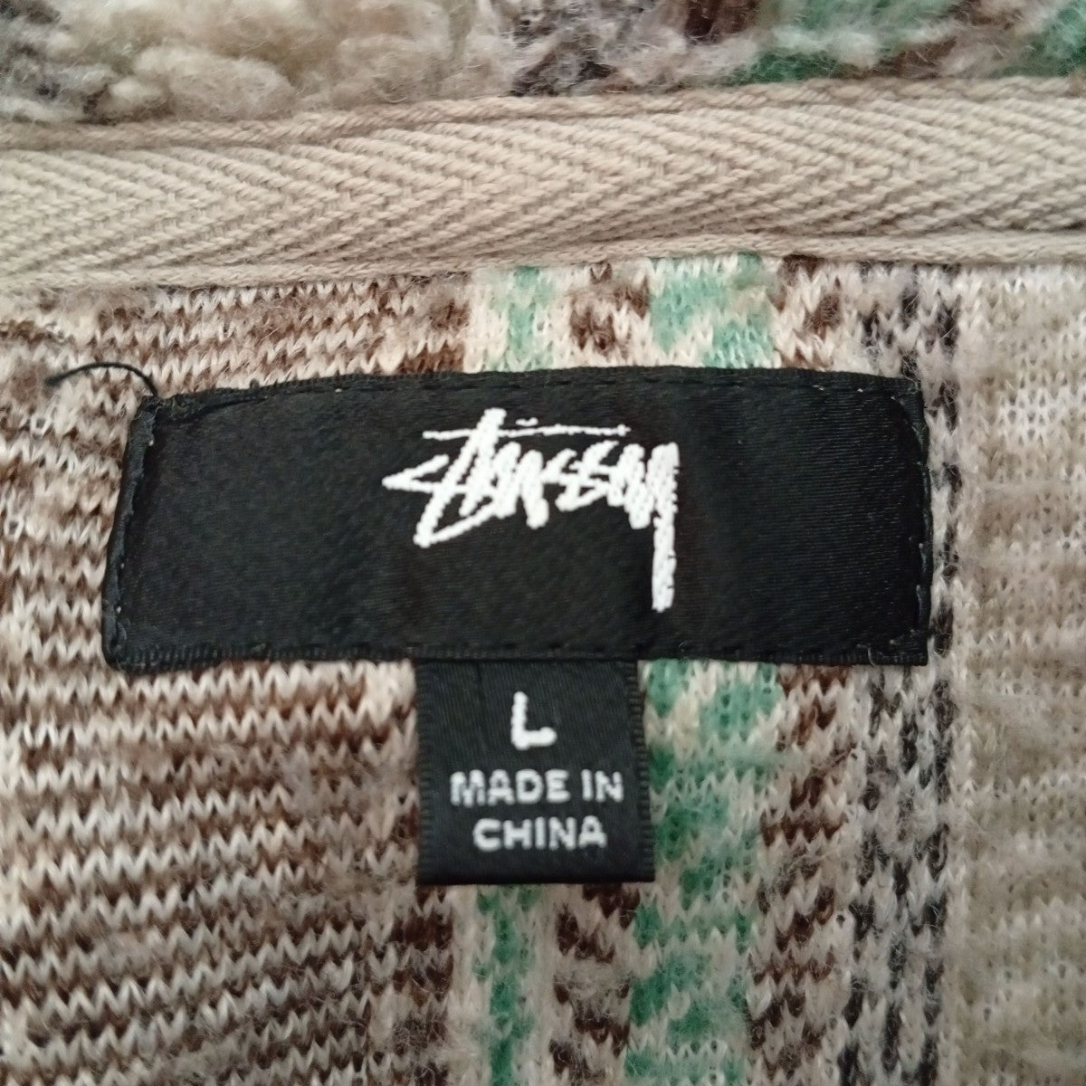 Stripe Sherpa Hoodieフリースパーカー118438
