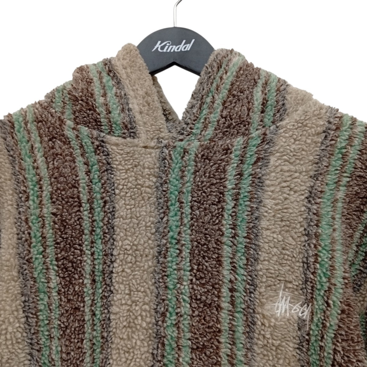 Stripe Sherpa Hoodieフリースパーカー118438