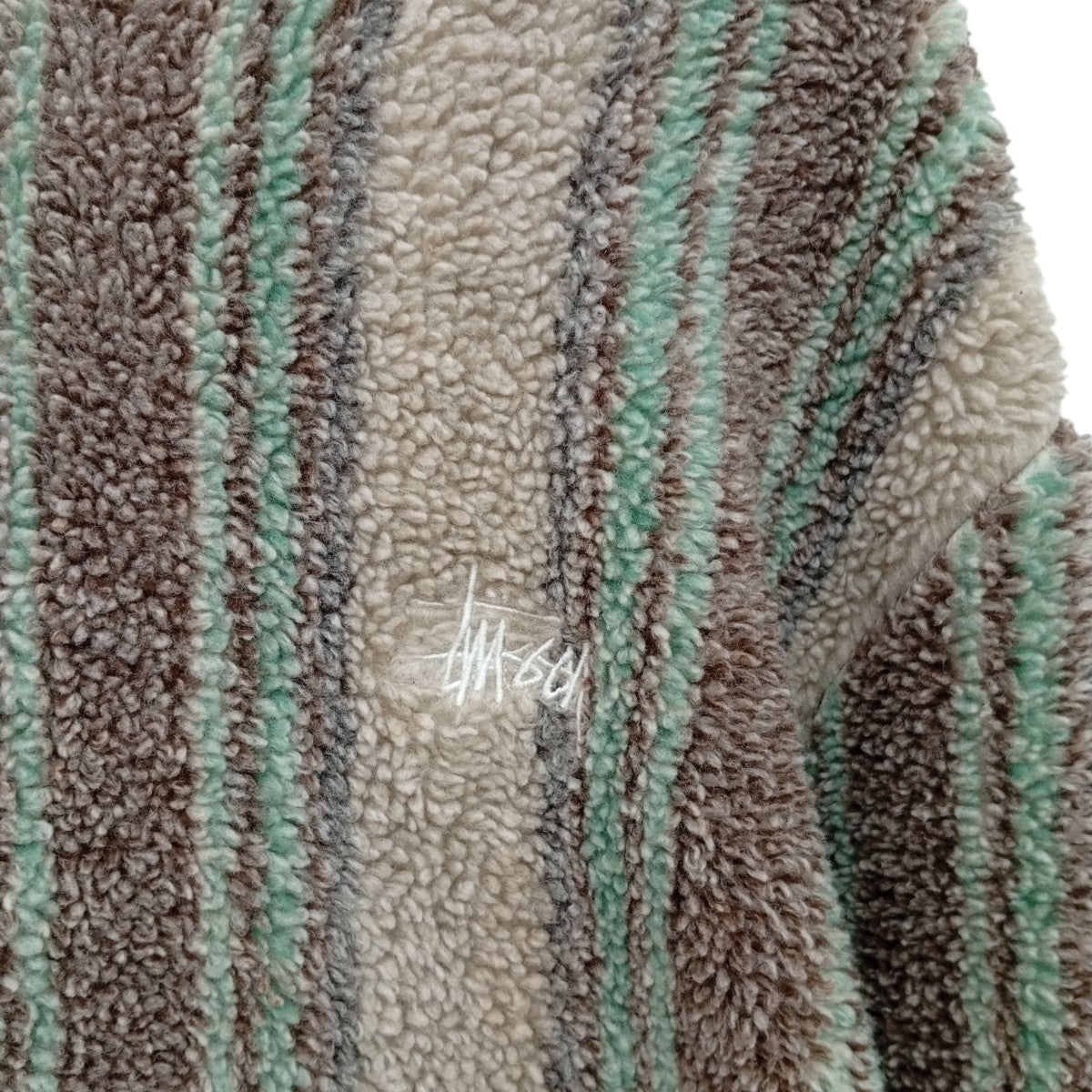 Stripe Sherpa Hoodieフリースパーカー118438